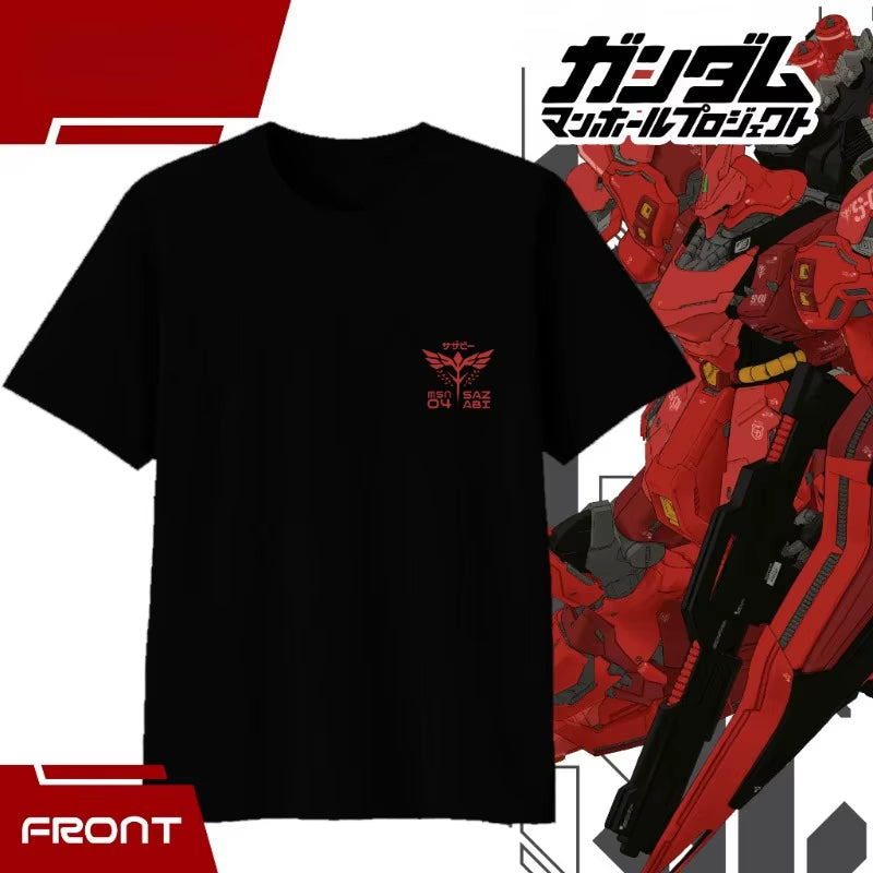 MSN-04 SAZABI T-SHIRT GUNDAM CHAR'S COUNTER ATTACK Non Official Cotton 30'S Premium Children Teens and Adults