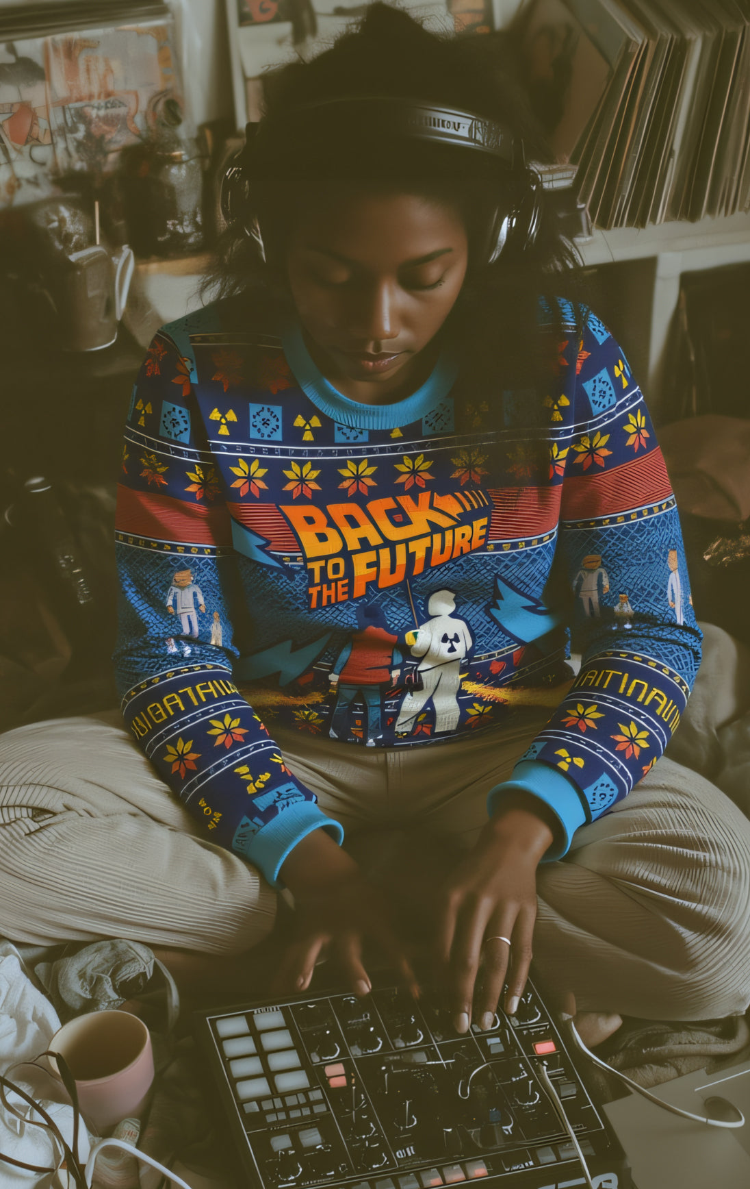 2025 Autumn and Winter Back to the Future Ugly Christmas Sweaters, Cartoon Anime Jerseys for Men and Women, Sportswear