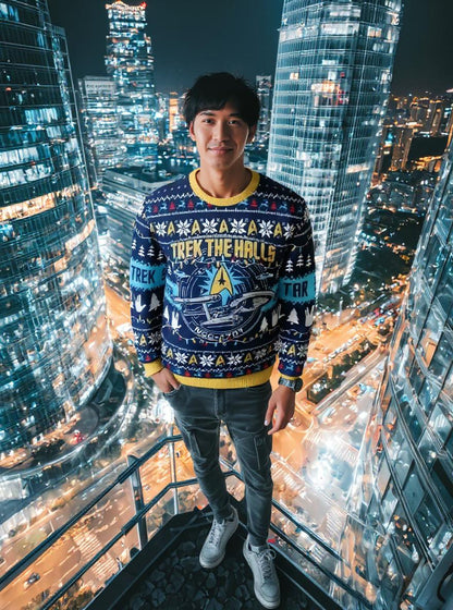 Introducing the 2025 New Fashion Couple Hoodie Sweatshirt – Celebrate the Holidays in Style with Captain Picard from Star Trek! Perfect for Anime Lovers – Unisex Pullover Tops for Men and Women!