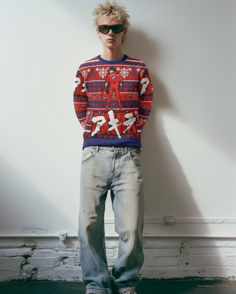 Akira Kaneda Ugly Christmas Sweater 2025 New Fashion Men Pullover Tops Japan Style Cartoon Anime Women Hoodie Sweatshirt